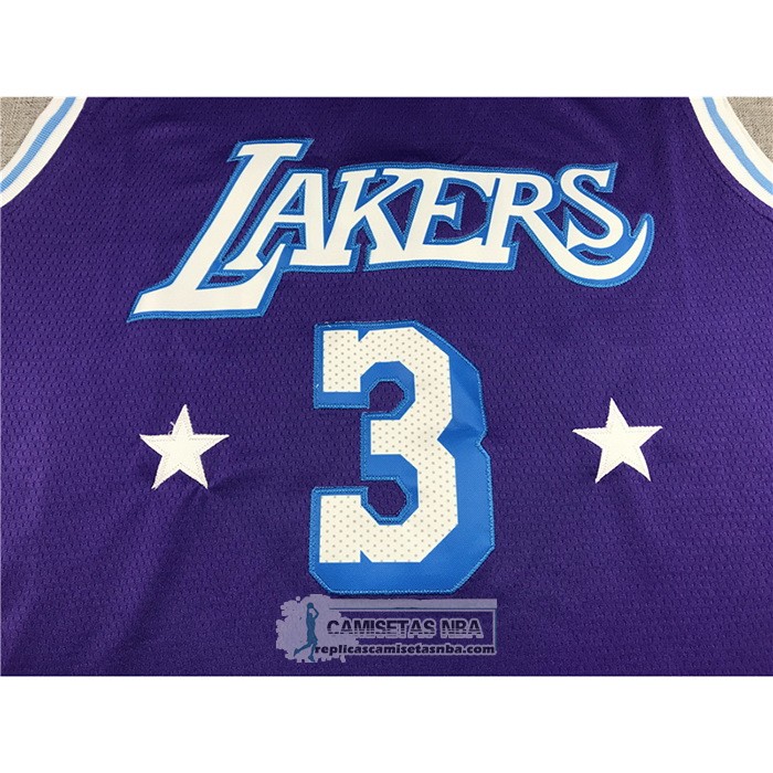 Camiseta Los Angeles Lakers Anthony Davis NO 3 Ciudad Edition 2021-22 Violeta